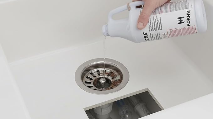 (Pack of 2) - Drain Opener and Waste System Cleaner, Dissolves Hard Water Scale, Rust, Mineral Deposits - Ready to Use Liquid Drain Cleaner - 64oz