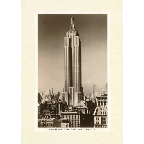 Vintage Lined Notebook Empire State Building, New York City - Paperback