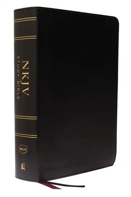 NKJV Study Bible, Leathersoft, Black, Full-Color, Thumb Indexed, Comfort Print: The Complete Resource for Studying God's Word - Imitation Leather