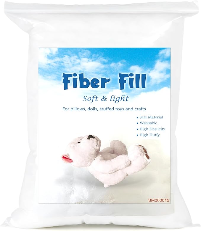 Jmuiiu 3.52lb Polyester Fill, Polyfill Stuffing, Premium Polyester Fiberfill Stuffing for Pillows, High Resilience Stuffing Fluff Fiberfill for Pillow Filling, Couch Cushion