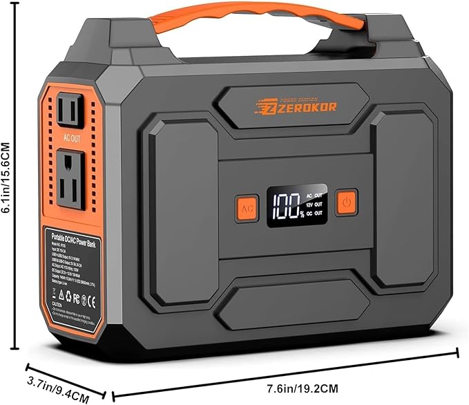 Portable Power Station with Foldable 40W Solar Panel, 100W Solar Powered Generator with Panels, AC Outlet Camping Solar Power Bank 146Wh DC Battery Pack for Smart Device RV Outdoor Power Outage