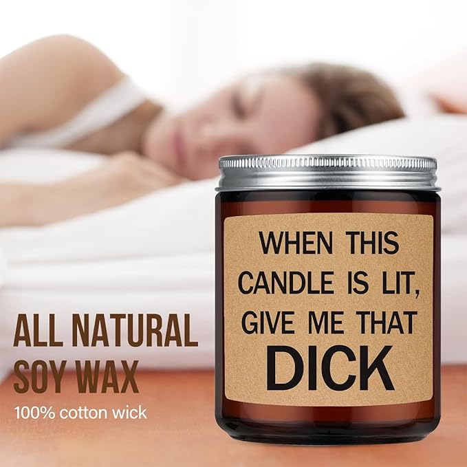 Funny Gifts for Men,Him - Birthday Gift for Fiance,Couple,Husband - Valentines Day Gifts for Him,Naughty Fathers Day Anniversary Engagement Gift for Husband,Lavender Scented Candles