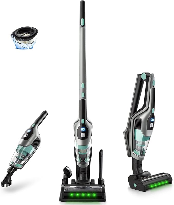 Kenmore 200 Series Cordless Stick Vacuum Lightweight Cleaner | 2-Speed Power Suction LED Headlight 2-in-1 Handheld for Hardwood Floor, Carpet & Pet Hair - DS2010