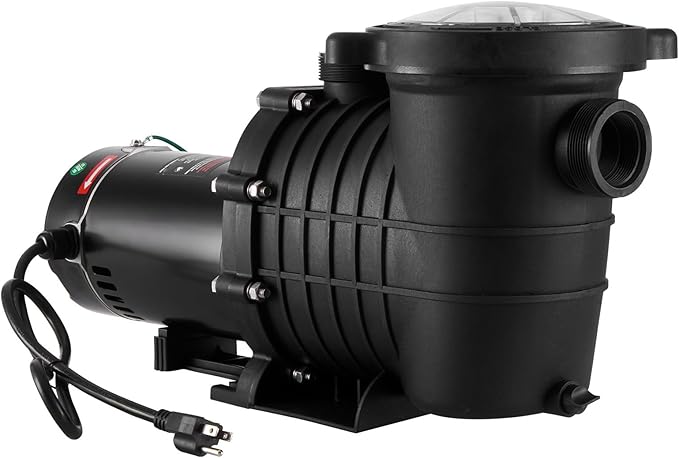 VEVOR Above Ground Pool Pump, 2 HP Single-Speed Operation Pump with 110 GPM Max Flow, 3450 RPM, 110V/240V, 59 ft Max Head, Equipped with a Filter Basket, for Above Ground Pools, Spas, and Hot Tubs