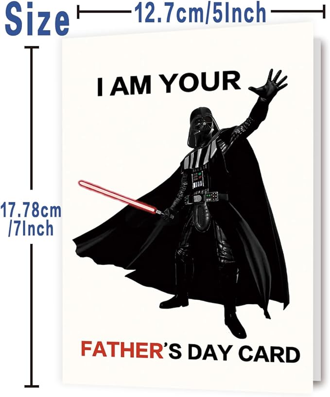 Funny Fathers Day Gift Card for Dad from Daughter Son, Personalized Double-Sided, Minimalist Premium Design, Perfect Father's Day Decoration Ideas