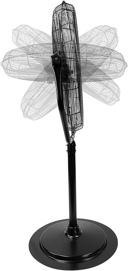 Maxx Air Industrial 30" Pedestal Fan, Powerful Heavy Duty Commercial Fan for Warehouses, Factories, and Large Spaces, Adjustable Height, Durable Construction, High Velocity Air Circulation