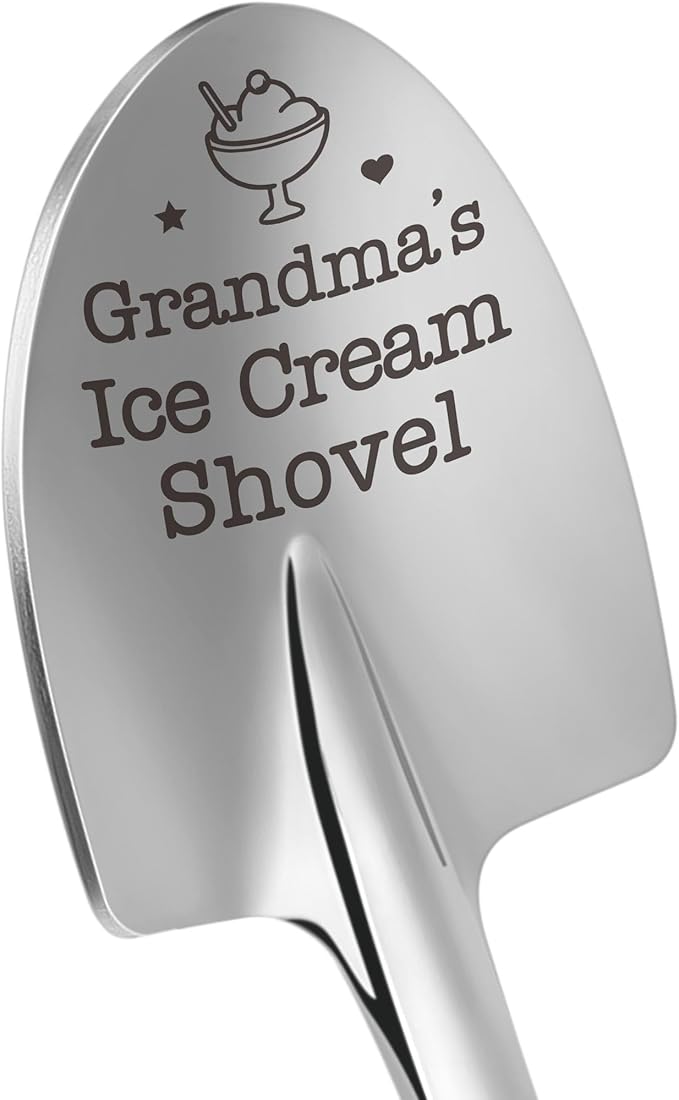 Grandmother Gifts for Grandma Mothers Day, Grandma Gifts Mother's Day for Gigi Nana Grandmother Birthday Gift from Grandkids/Grandchildren, Funny Grandma's Ice Cream Shovel Spoon Grandparents Day