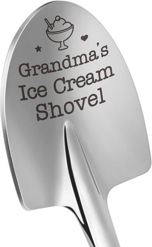 Grandmother Gifts for Grandma Mothers Day, Grandma Gifts Mother's Day for Gigi Nana Grandmother Birthday Gift from Grandkids/Grandchildren, Funny Grandma's Ice Cream Shovel Spoon Grandparents Day