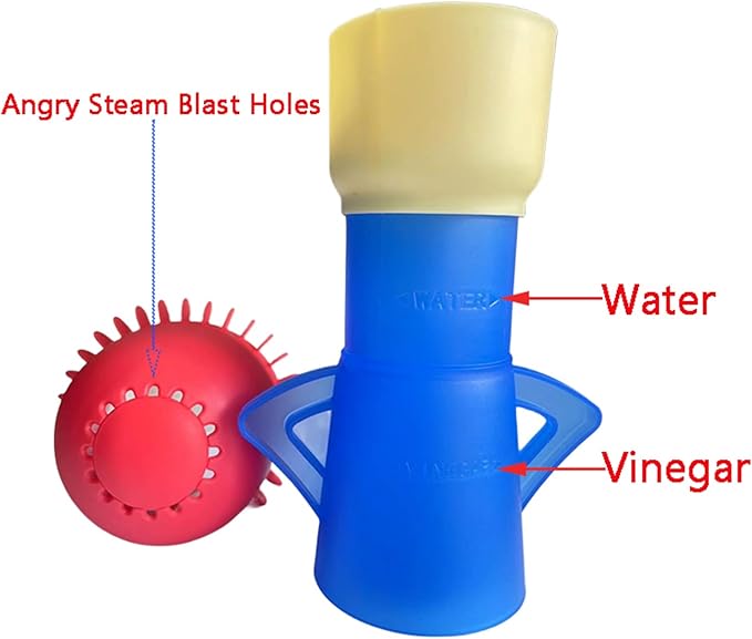 Angry Mama Microwave Cleaner only with Water and Vinegar Cleans your Kitchen Easily and Safe without Chemical Agent, Reusable Cute Steam Remover as Lovely Tool and Gift to Cooker Auto Cleaning