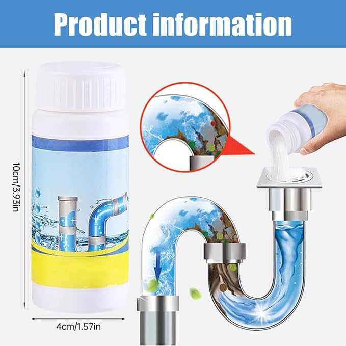 2026 Upgraded Sink and Drain Cleaner, Multi-functional Powerful Pipe Unclogging Agent Drains Cleaner Fast Foaming for Kitchen Toilet and Pipes Cleaning Tool (3Set)
