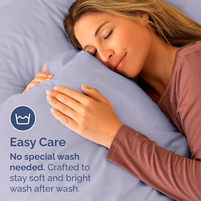 Standard Pillow Cases Set of 2 - Ultra-Soft Hotel Quality Pillowcase Covers - Comfy & Wrinkle Free - Stain and Fade Resistant - Machine Washable Pillow Protectors - 2 Piece Set - Light Lavender