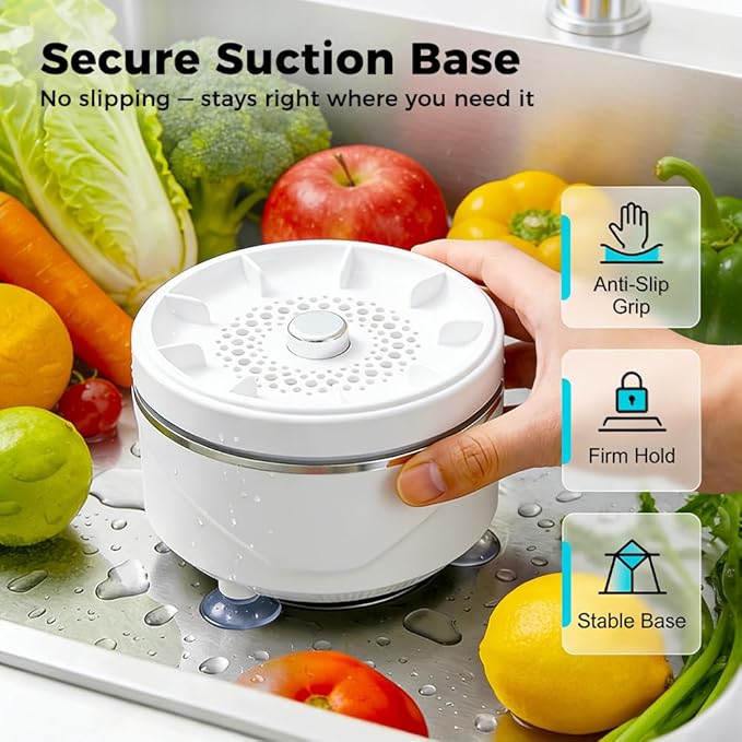 Fruit and Vegetable Washing Machine, 2026 New Titanium Electrolysis Fruit Cleaner Device with Vortex Cleaning, Waterproof Wireless Fruit and Vegetable Purifier for Kitchen (1)
