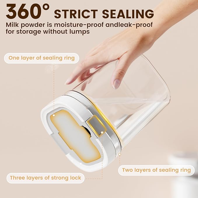 Coffee Storage Canister 27oz Airtight Sugar Storage Organization BPA Free with Spoon and Layered Storage for Grounds Coffee, Beans, Tea, Sugar, Flour, Cereal,Formula (clear)