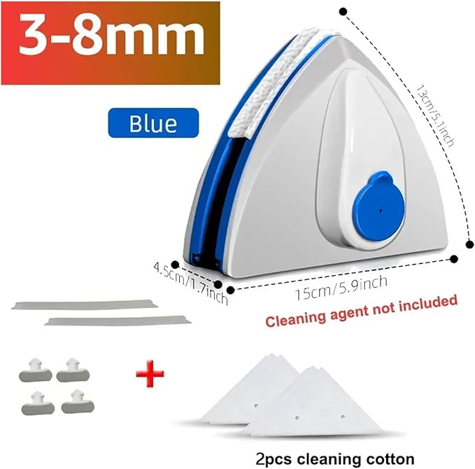 window washer tool， Double-Side Magnetic Windows Cleaner Automatic Water Dispending Glass Brush Wiper Robot Household Cleaning Tools,for home(3-8mm)