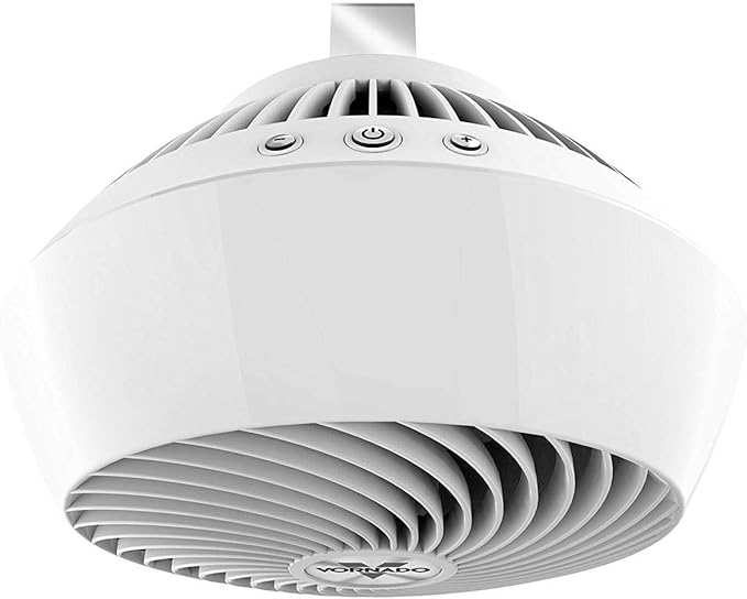Vornado 560 Medium Air Circulator Floor Fan, 4-Speed, Quiet Fan for Bedroom, Office, Dorm Room, with Chrome Glide Bar Adjustable Tilt, Electric Cooling Fan, White