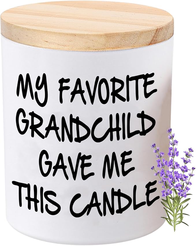 BFJLIFE Gifts for Grandma Grandpa Funny Novelty Unique Christmas Mothers Day Birthday Gifts for Grandpa Grandma Grandparents Lavender Scented Soy Candle