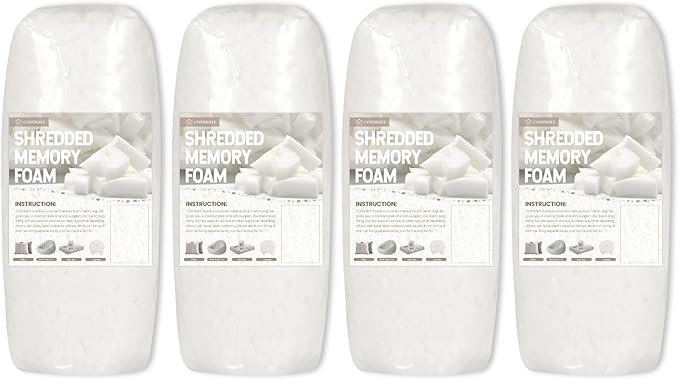 COSNIGHT Bean Bag Filler, 20lbs Shredded Memory Foam Filling, Soft Pillow Stuffing for Bean Bag, Couch Cushion, Dog Bed, Arts Crafts