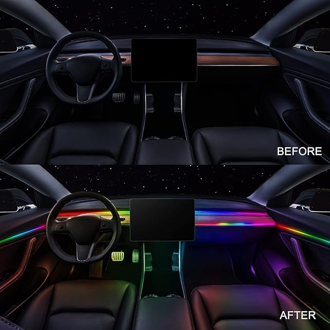 Dreamcolor Acrylic Interior Car LED Strip Light 43-inch, Fits Dreamcolor Main Controller and Sub-Controller Kit (Not Included)