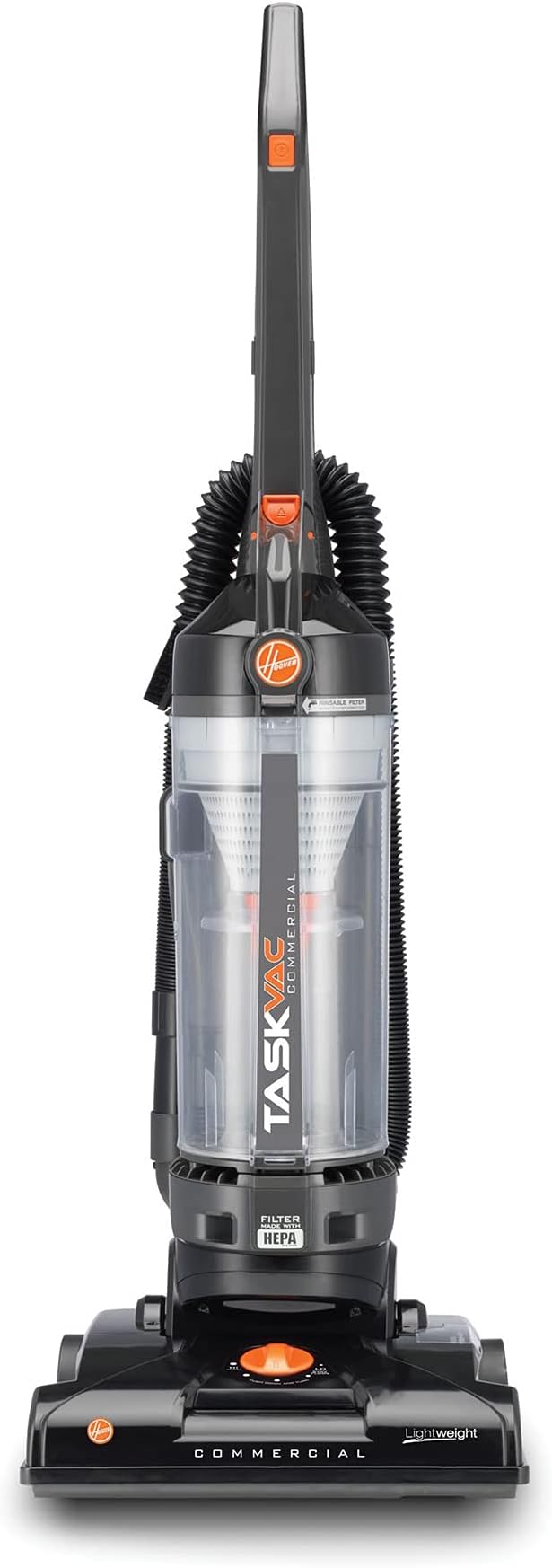 Hoover Commercial TaskVac Vacuum Cleaner, Bagless Upright Vac for Carpet, Lightweight, 35 Foot Cord, Easy Maintenance, with Accessory Pack, Powerful Vacuum Cleaners for Commercial Use