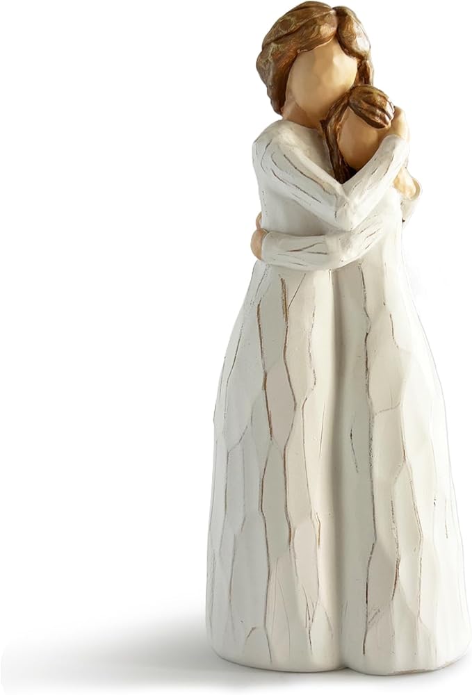Mom Birthday Gifts from Daughter – Gift for Mom or Daughter,7.8'' Mother and Daughter Hand Painted Figure,Mother’s Day, Birthday, Christmas