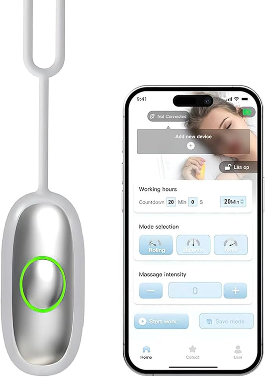 Sleep Aid Handheld Intelligent Device with App Control, Smart Pulse Technology for Sleep and Nap Support (Gray)