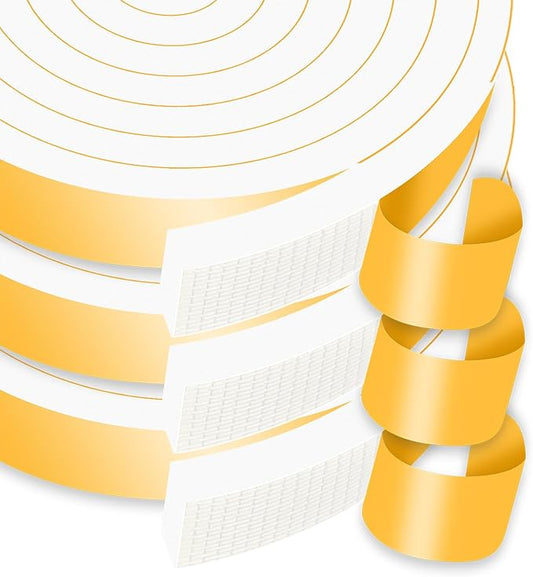 Weather Stripping Door Seal Strip,Weather Stripping,High Density CR Door Seal Strip for Door Frame for Windows (White,1 in x 1/16 in x 33Ft)