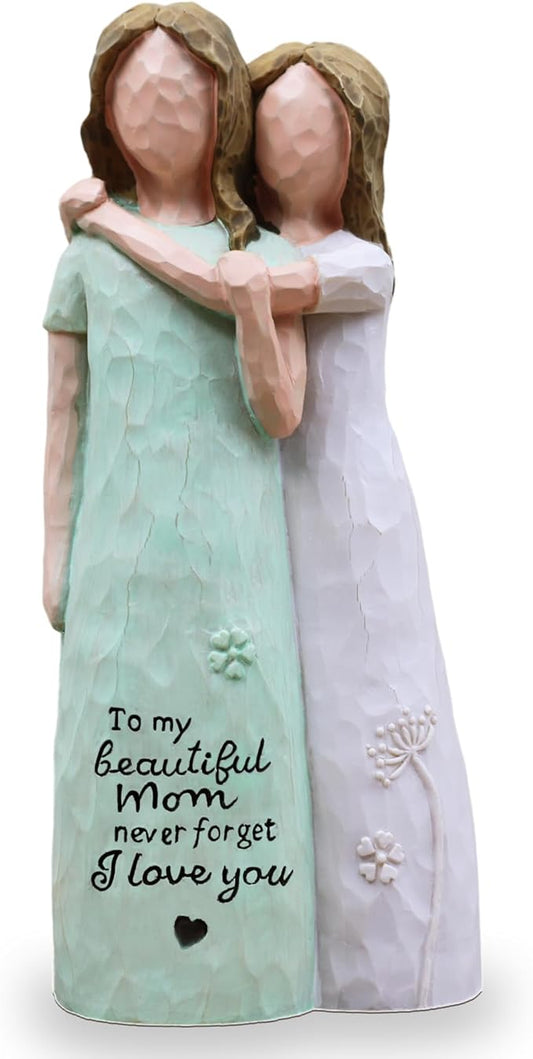 Gifts for Mom, Birthday Gifts for Mom from Daughter, Sculpted Hand-Painted Figurine (Green)