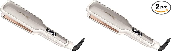 Remington Shine Therapy 2 inch Hair Straightener, Flat Iron Infused with Argan Oil & Keratin, Professional Ceramic Flat Iron for Less Frizz, Shiny & Smooth Hot Styling Tools (Pack of 2)