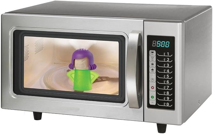 OIF Angry Mama Microwave Cleaner Angry Mom Microwave Oven Steam Cleaner Easily Cleans The Crud in Minutes. Steam Cleans with Vinegar and Water for Home or Office Kitchens-Green