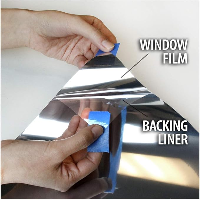 BDF EXS15 Exterior Window Film Daytime Privacy and Sun Control Mirror Silver 15 (Dark) - 36in X 14ft