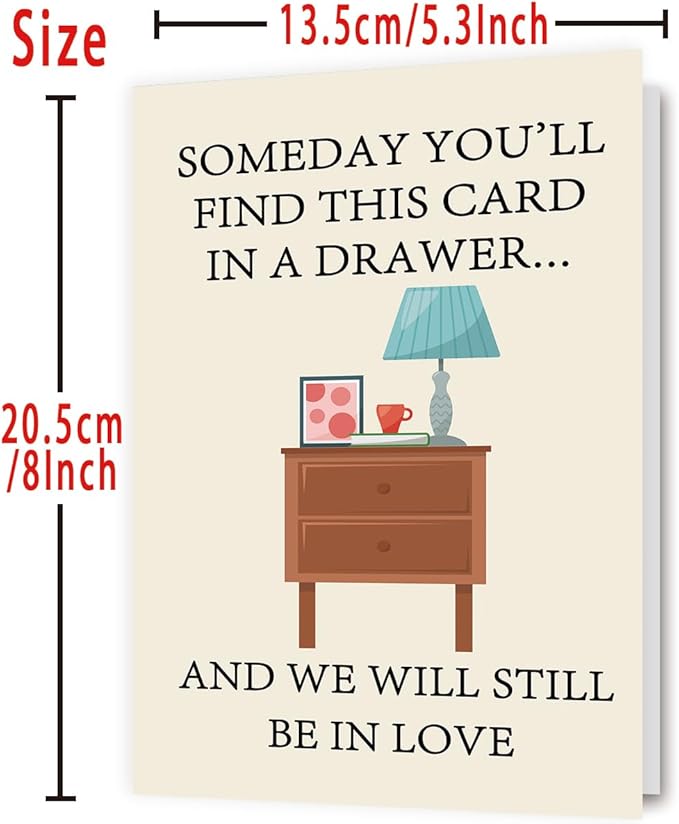 Romantic Fathers Day Card Gifts for Husband Boyfriend Fiance, Funny Father's Day Card from Wife Girlfriend Fiancee, Happy Fathers Day Decorations