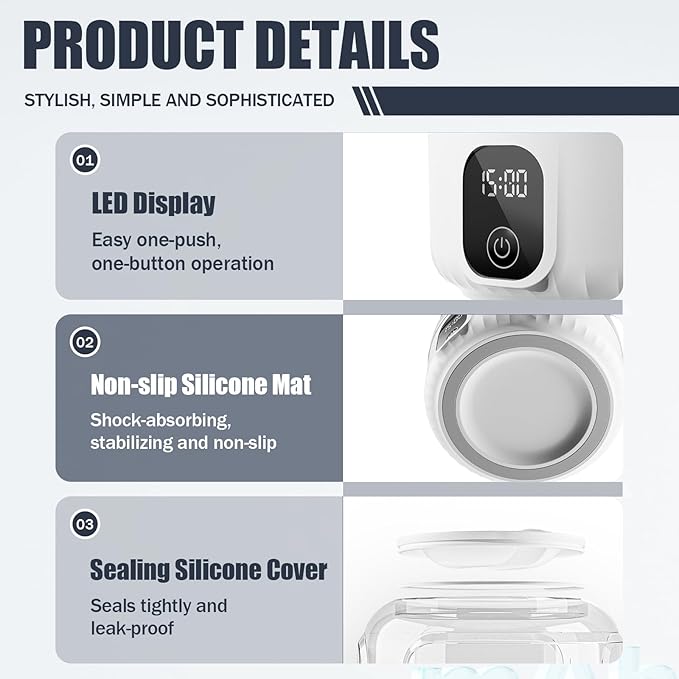 Underwear Washing Machine, Upgrade 1.5L Mini Portable Washing Machine Rechargeable Underwear Washer Deep Cleans Small Clothes for Apartment, Dorm, RV, Travel & Hotel Use (White)