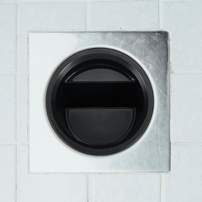 uxcell Floor Drain Anti-Odor Core, Plastic Shower Floor Drain Backflow Preventer Hair Catcher for Kitchen Bathroom Balcony, Black 6Pcs