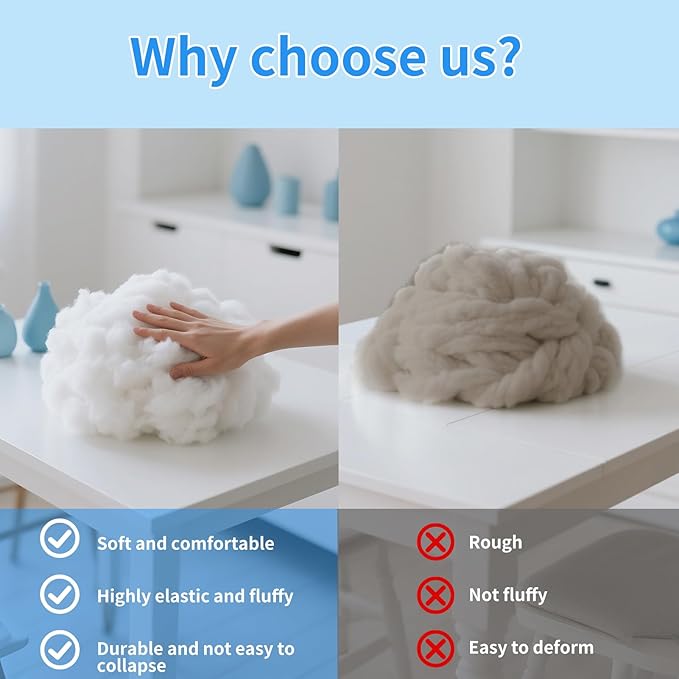 Daylendar Polyester Fiberfill Stuffing 650g/23oz - Ultra-Soft & Fluffy Premium Polyfill Stuffing for Stuffed Animals,Crochet Stuffing, DIY Crafts - High Resilience Recyclable