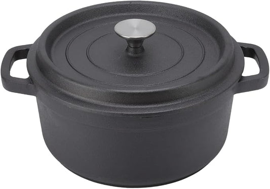 AYNEFY Large Cast Iron Pot 30cm Dual Loop Handle Stew Pot Premium Material Dutch Oven Pot Present for Cooking Enthusiasts, AYNEFYxhue503bg1