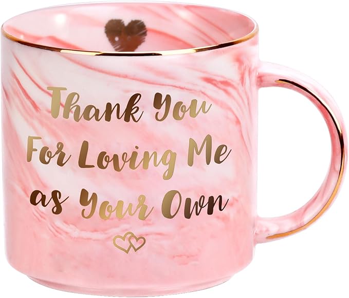 Ulrhpc Mothers Day Gifts for Step Mom: 12 OZ Funny Coffee Mug for Mom from Daughter Son, Birthday Gifts for Stepmother Mama Wife from Husband