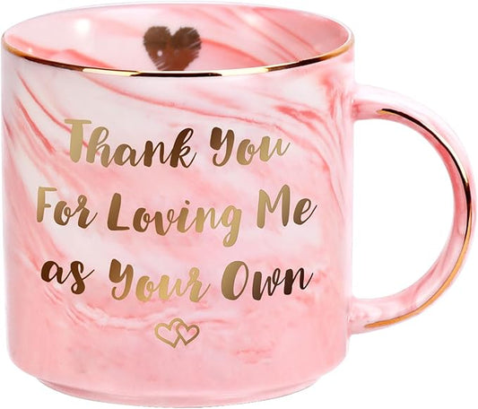 Ulrhpc Mothers Day Gifts for Step Mom: 12 OZ Funny Coffee Mug for Mom from Daughter Son, Birthday Gifts for Stepmother Mama Wife from Husband