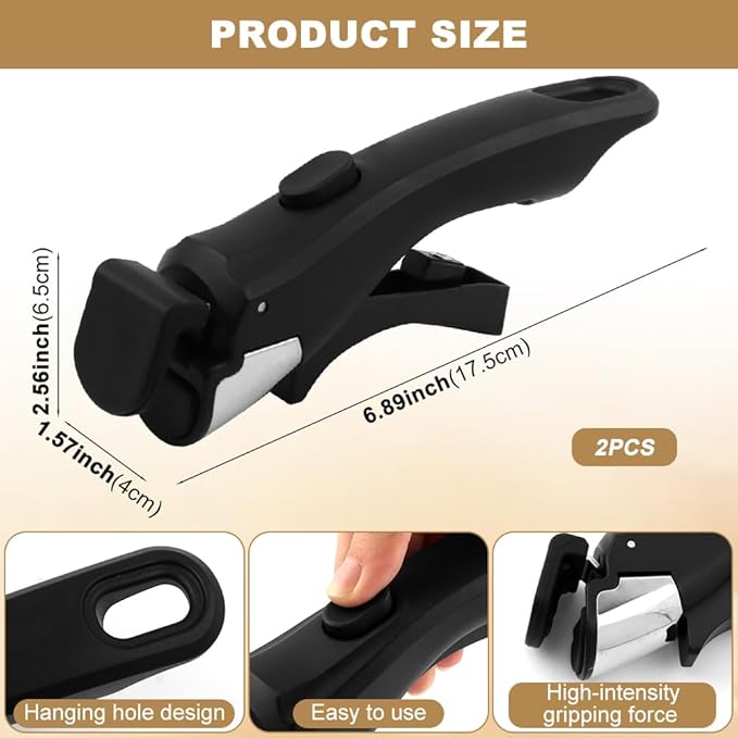 Removable Pot Handle, 2pcs Detachable Pan Handles, Universal Pan Handle, Replacement Handles for Pots and Pans, Fits All Cookware