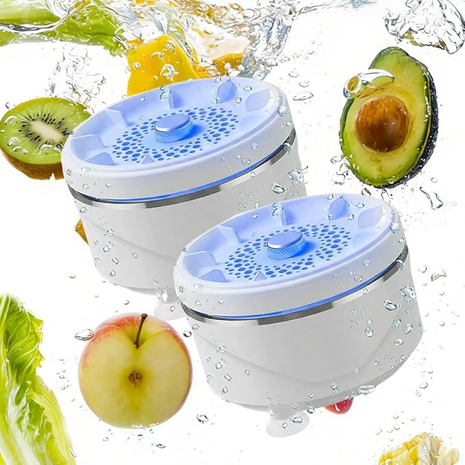 Fruit and Vegetable Washing Machine, 2026 New Titanium Electrolysis Fruit Cleaner Device with Vortex Cleaning, Waterproof Wireless Fruit and Vegetable Purifier for Kitchen (1)