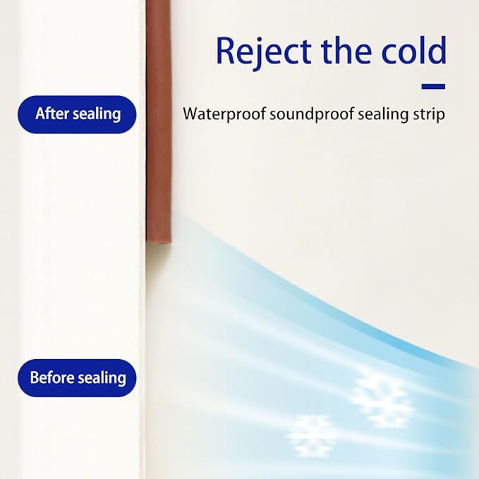 Window Weather Stripping Seal Strip Insulation for Windows and Doors Draft Blocker Soundproofing Weatherproofing Easy to Install 15mm-Yellow 5m