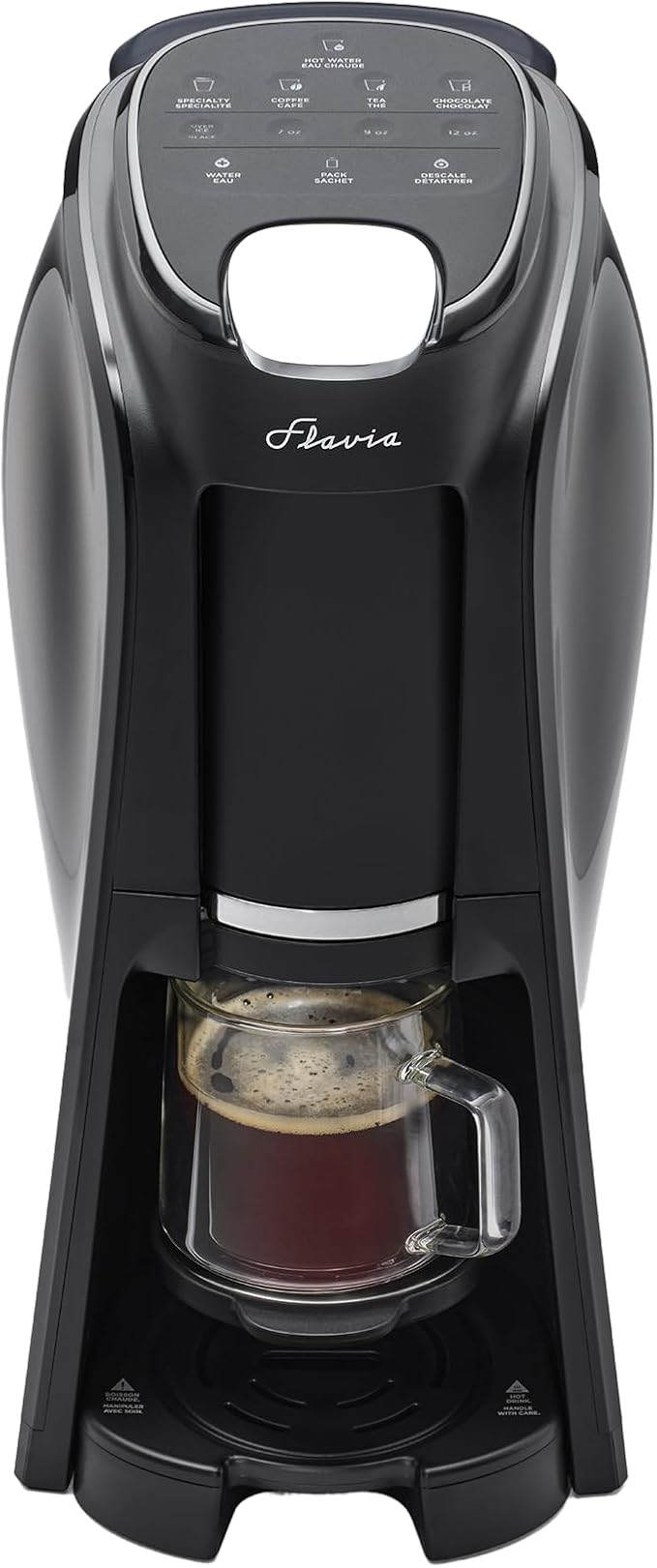 Flavia Aroma Brewer - Coffee Machine, Makes Coffee, Lattes, Tea, and other Hot or Iced Beverages with Single-Serve Freshpacks, Multiple Brew Sizes, Grey, Works ONLY with Flavia Freshpacks.
