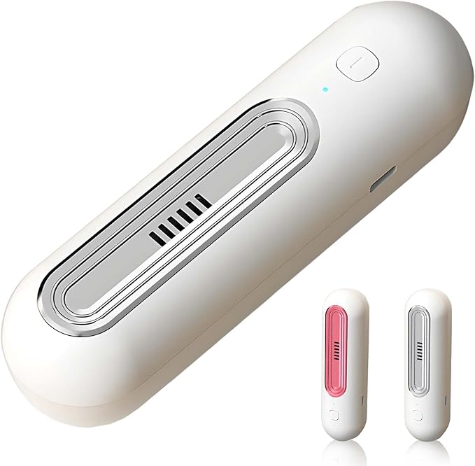 Fridge Deodorizer Odor Eliminator | Rechargeable Refrigerator Purifier | No Filters Needed | Dual Mode | Long Battery Life | Small and Space-Saving (Silver)