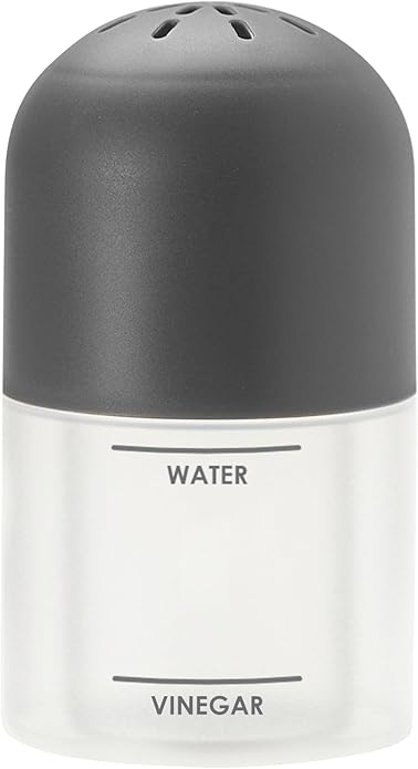 Tovolo Microwave Steam Cleaner for Inside Microwave Oven Easy to Use Fill Lines for Water Vinegar Helps Clean and Deodorize, Microwaveable Silicone BPA Free Steaming Cleaner for Home Office Microwave