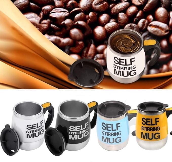 Self Stirring Mug Auto Self Mixing Stainless Steel Cup for Coffee -450ml/15oz