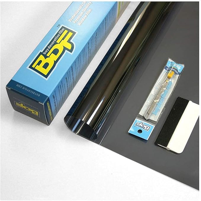 BDF NA05 Window Film Daytime Privacy and Sun Control Natural Black 5 (Very Dark) - 60in X 100ft