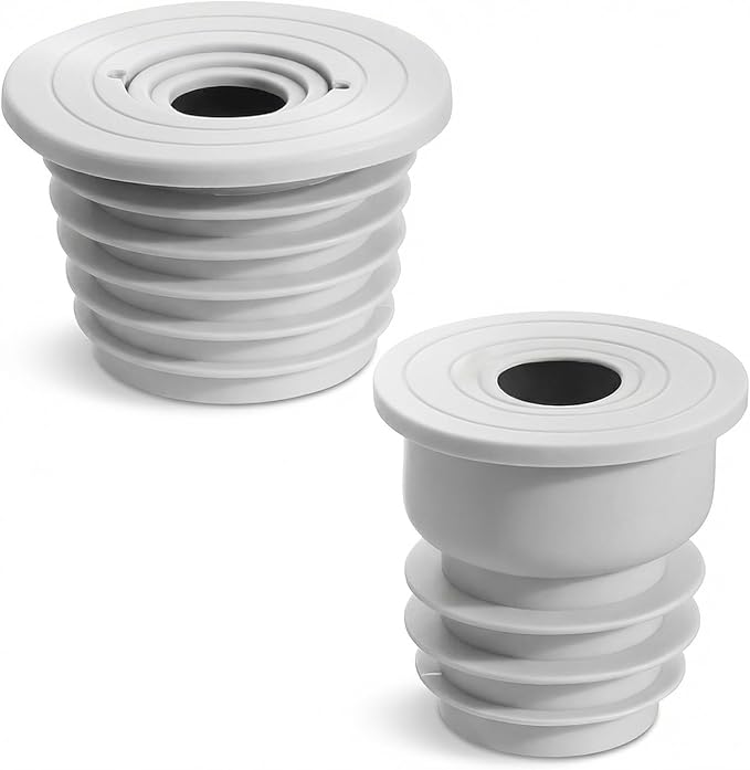 Gjinxi 2 Pcs Washing Machine Drain Hose Seal, Pipe Cover Plug Hose Adapter Drain Pipe Seal Plug Drain Sewer Silicone Sealing Stopper Cover Cap for Laundry Room Bathroom Kitchen