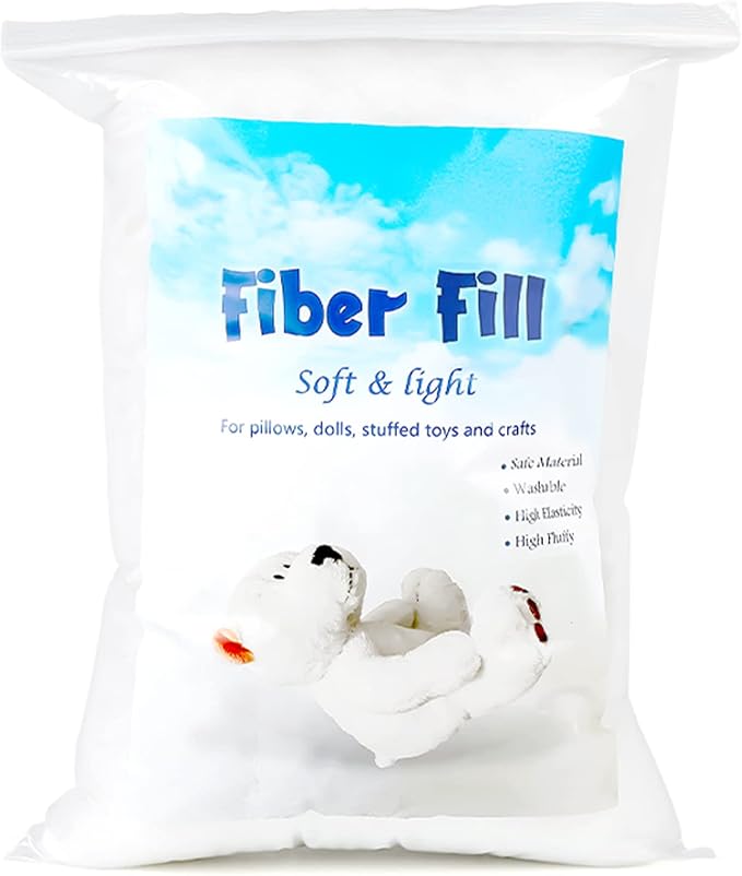 Jmuiiu Polyester Fill, 3.5oz-70.5oz Premium Polyester Fiberfill, Stuffing for Stuffed Animals, Recycled Polyester Fiber, High Resilience Polyfill Stuffing Fluff Fiberfill for Pillow Filling,Crafts