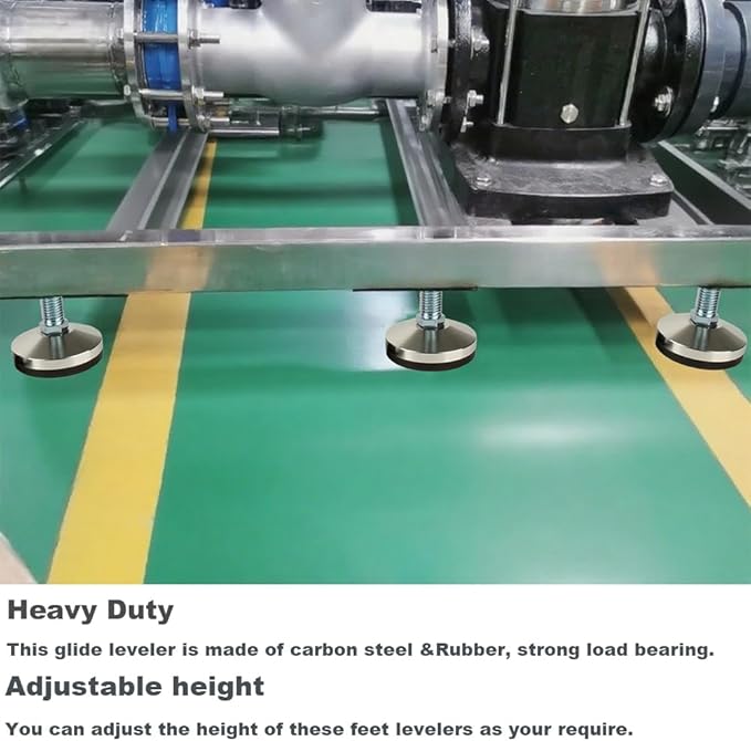 Heavy Duty Leveling Screw Leg,Leg Leveler 3.94" Dia Base,Adjustable Leveling feet M30 Thread, 5500 Lb Capacity,Capacity for Workbench, Machine, Cabinet (D100xM30x150,2 Pcs,Black)