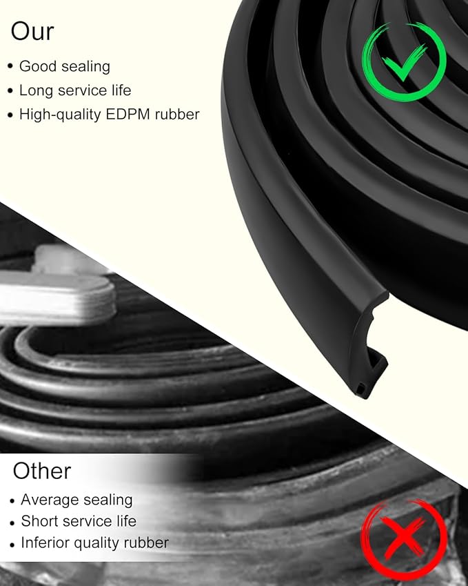 RV Window Seal - 5/16" x 9/16" Waterproof RV Window Rubber Seal Strip, Car Window Glass Edge Weather Stripping, Windshield Locking Gasket for Camper Marine Boat Truck, 12.3M Freely Cut Seal 40FT