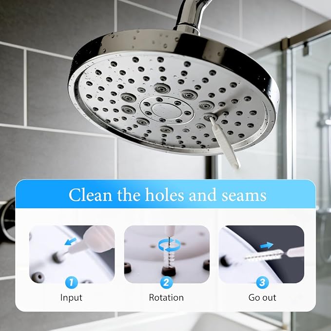 Shower Head Cleaning Brush for Small Hole, 2026 Upgrade Gap Hole Anti-Clogging Cleaning Brush, Multifunctional Shower Head Cleaning Brushes for Household Bathroom (10 Pcak)